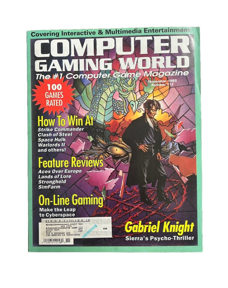 Computer Gaming World Strategy Magazine #112 November 1993 Gabriel Knight