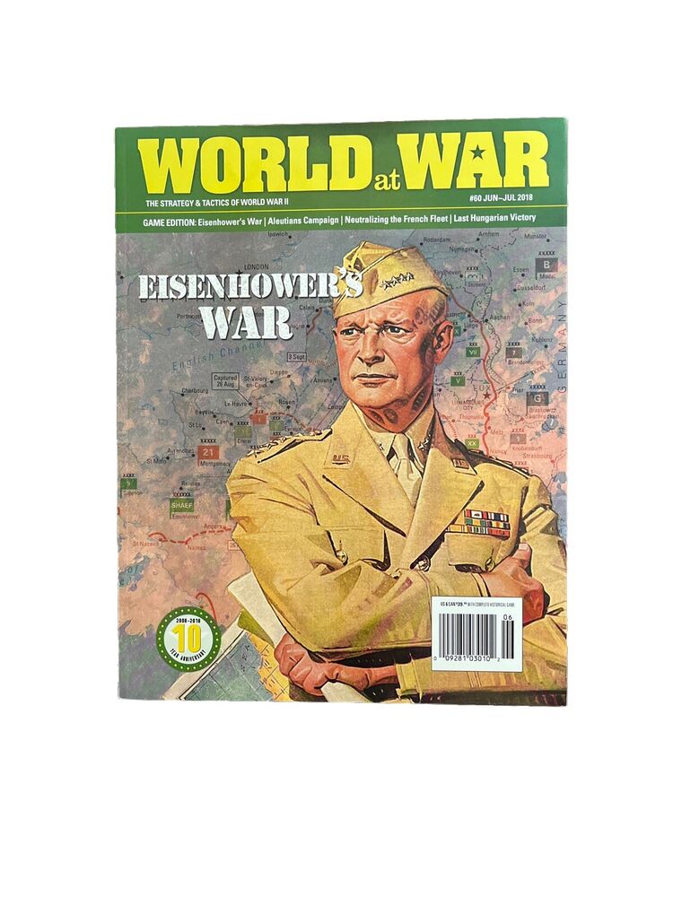 World At War Magazine With Complete Game #60 Jun-Jul 2018 Eisenhower's War (UNP)