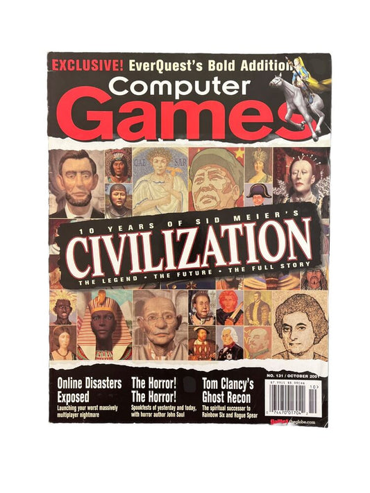 Vintage Collectable Computer Games Magazine #131 October 2001 - Civilization