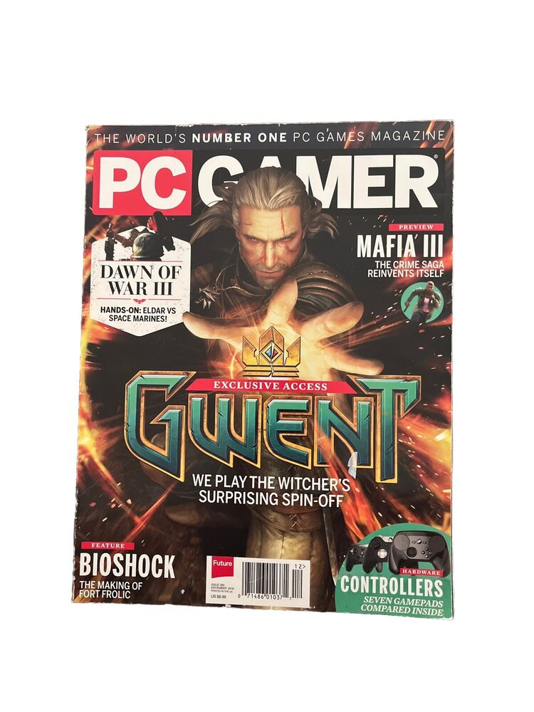 GWENT PC GAMER #285 DECEMBER 2016 Online Offline Computer video game magazine