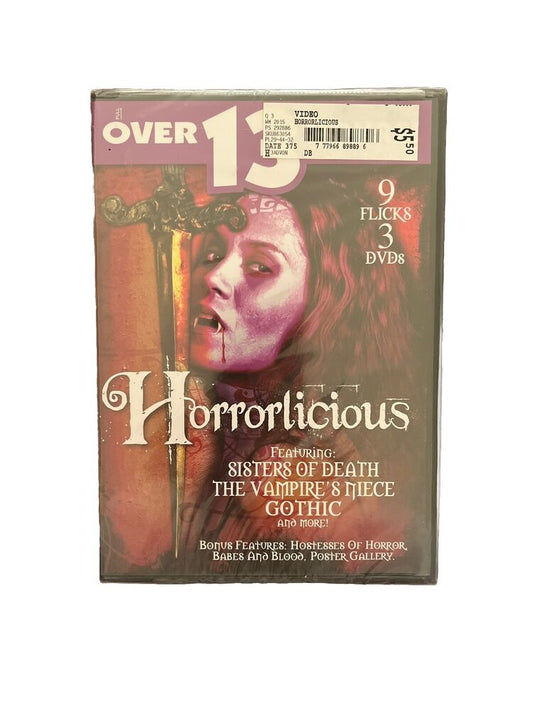 Vintage Horror Movie Horrorlicious DVD 3-Disc Set RARE