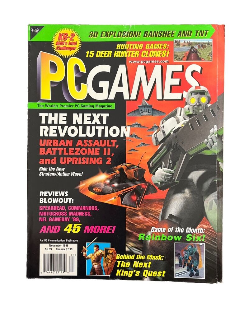 Vintage PC Games Magazine Vol.5 No.9 November 1998 - The Next Revolution