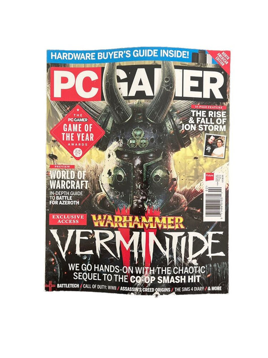 PC GAMER #301 Warhammer Vermintide February 2018 Video Game Magazine