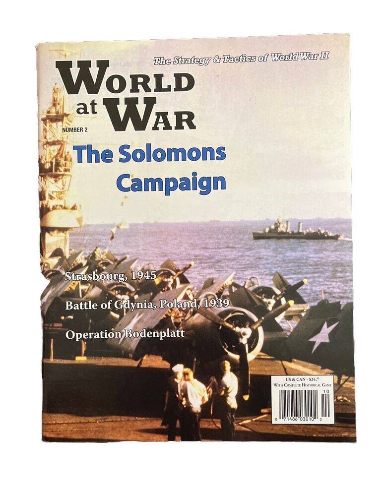 World At War Wargame Magazine #2 N History Board Game - The Solomons Campaign