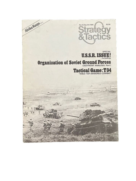 SPI Strategy & Tactics Historical War Game Magazine #23 Sep-Oct 1970 With T-34