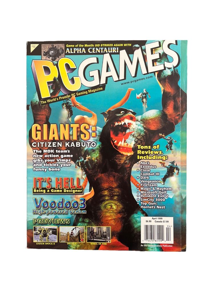 Vintage PC Games Magazine Vol.6 No.4 April 1999 - Giants: Citizen Kabuto