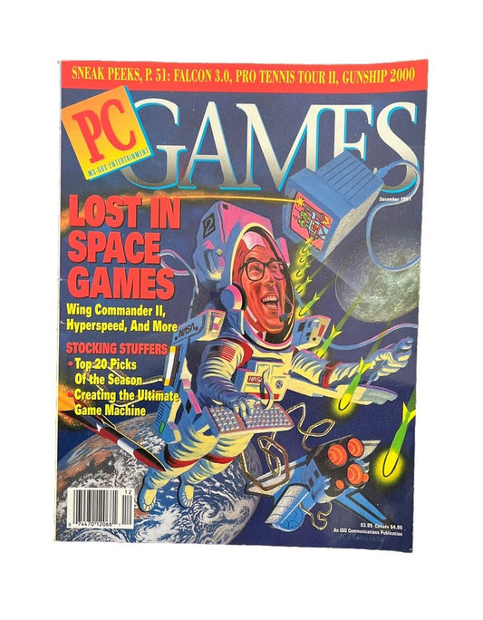 Vintage PC Games Computer Game Magazine December 1991 Lost In Space Games