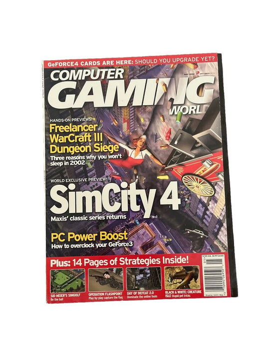 Computer Gaming World Collectable PC Game Magazine May 2002 #214 SimCity 4