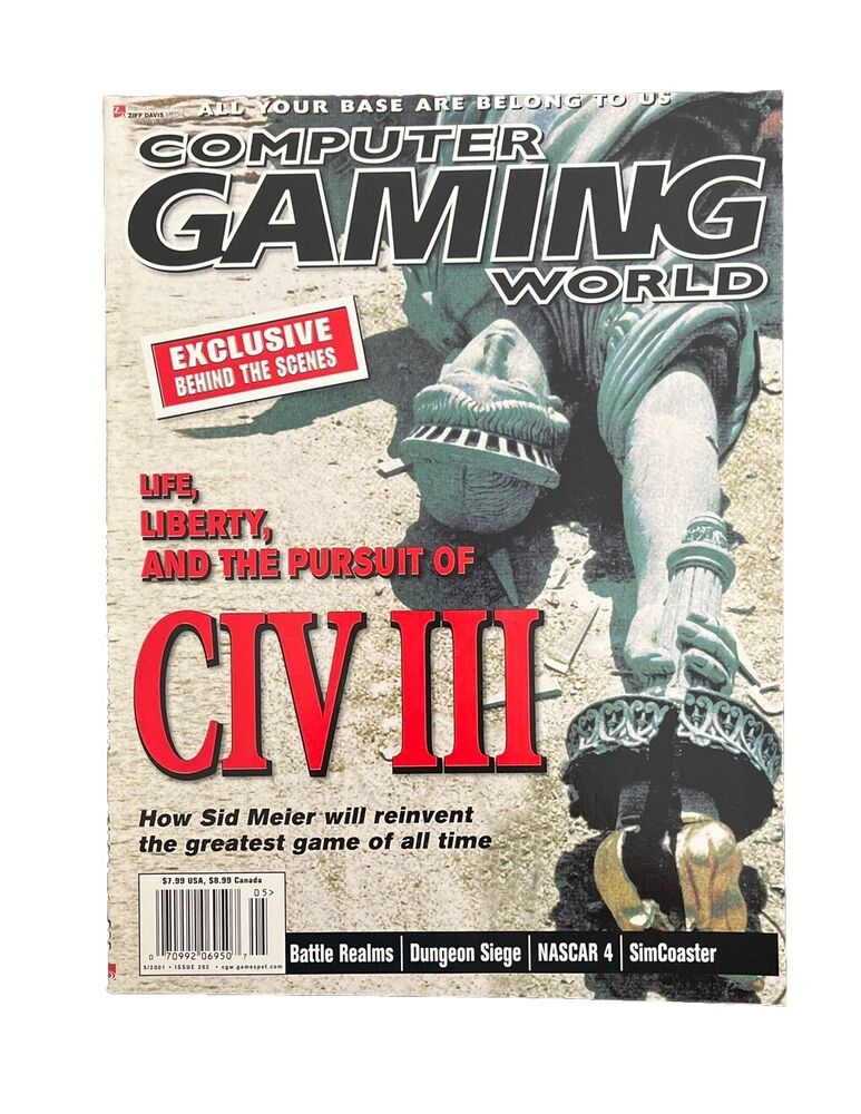 Vintage Collectable Computer Gaming World Magazine #202 May 2001 - CIV III