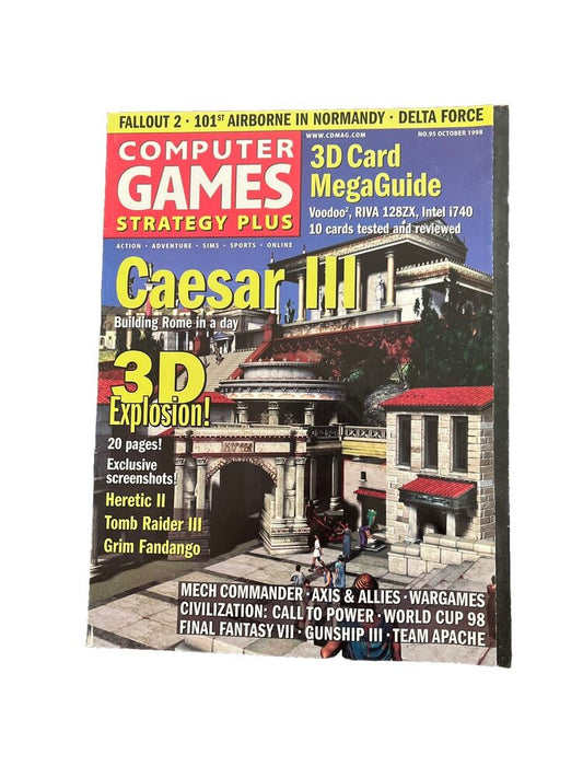 Computer Games Strategy Plus Collectable Magazine #95 October 1998 Caesar III