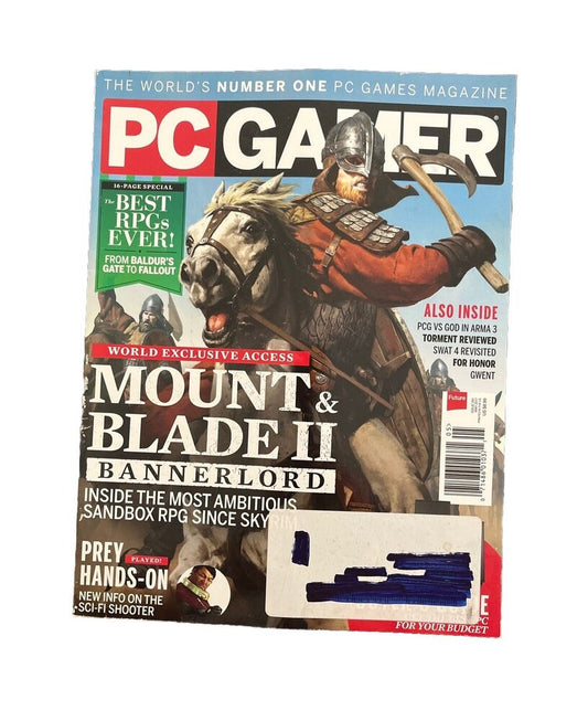 MAY 2017 PC GAMER video game magazine - MOUNT AND BLADE II BANNER LORD #291