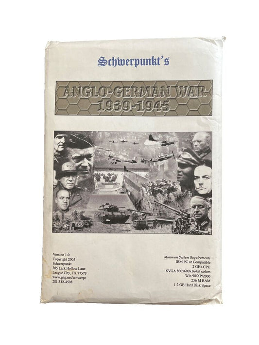 Computer Historical War Game Video Game Schwerpunkt’s Anglo-German War 1939-1945