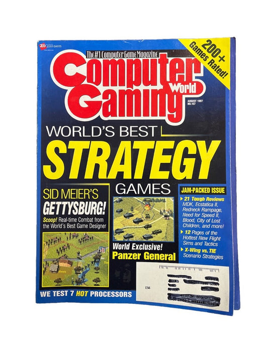 Computer Gaming World Strategy Magazine #157 World’s Best Strategy Games