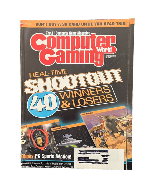 Computer Gaming World Magazine #160 Real-time Shootout 40 Winners & Losers