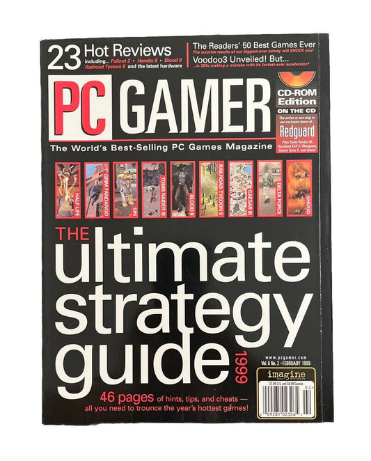 Vintage PC GAMER Magazine Vol.6 No.2 Feb 1999 - The Ultimate Strategy Guide 1999