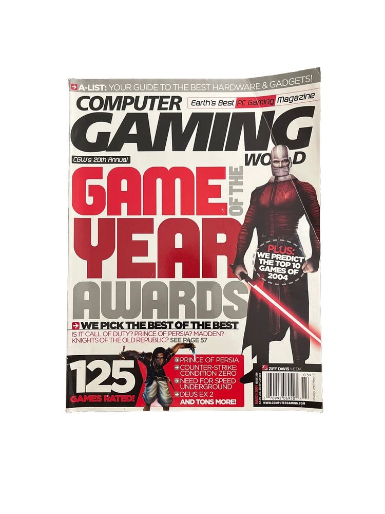 Computer Gaming World Vintage PC Game Magazine March 2004 #236 Game of the Year