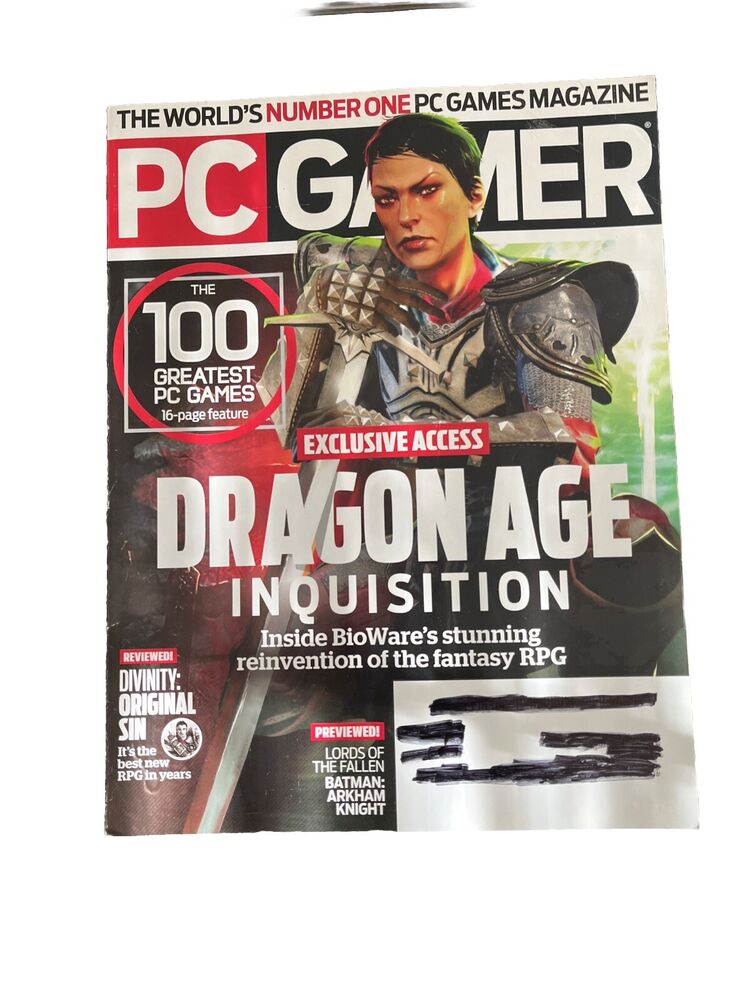 OCTOBER 2014 PC GAMER #257 Computer video game magazine - DRAGON AGE INQUISITION