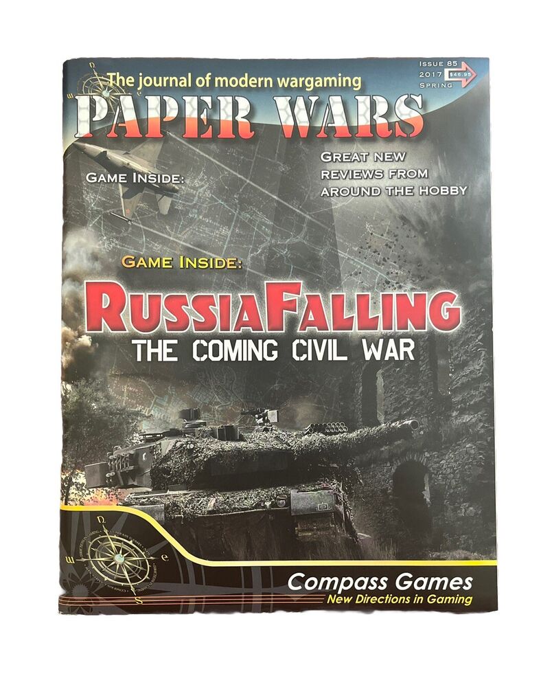 Compass Games Paper Wars #85 With War Game Russia Falling: The Coming Civil War