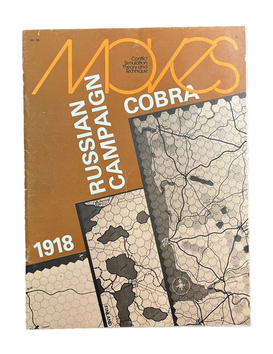 Moves by SPI Wargaming Antique Magazine #36 1978 Cobra, Russian Campaign 1918