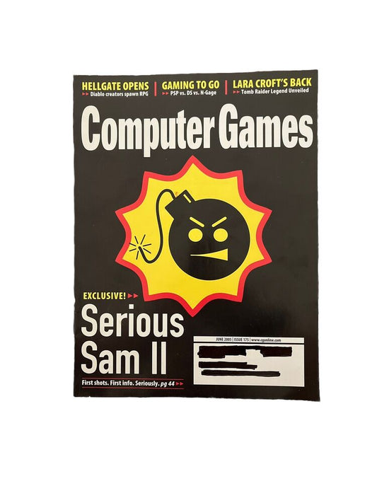 Computer Games Collectable Video Game Magazine June 2005 #175 Serious Sam II