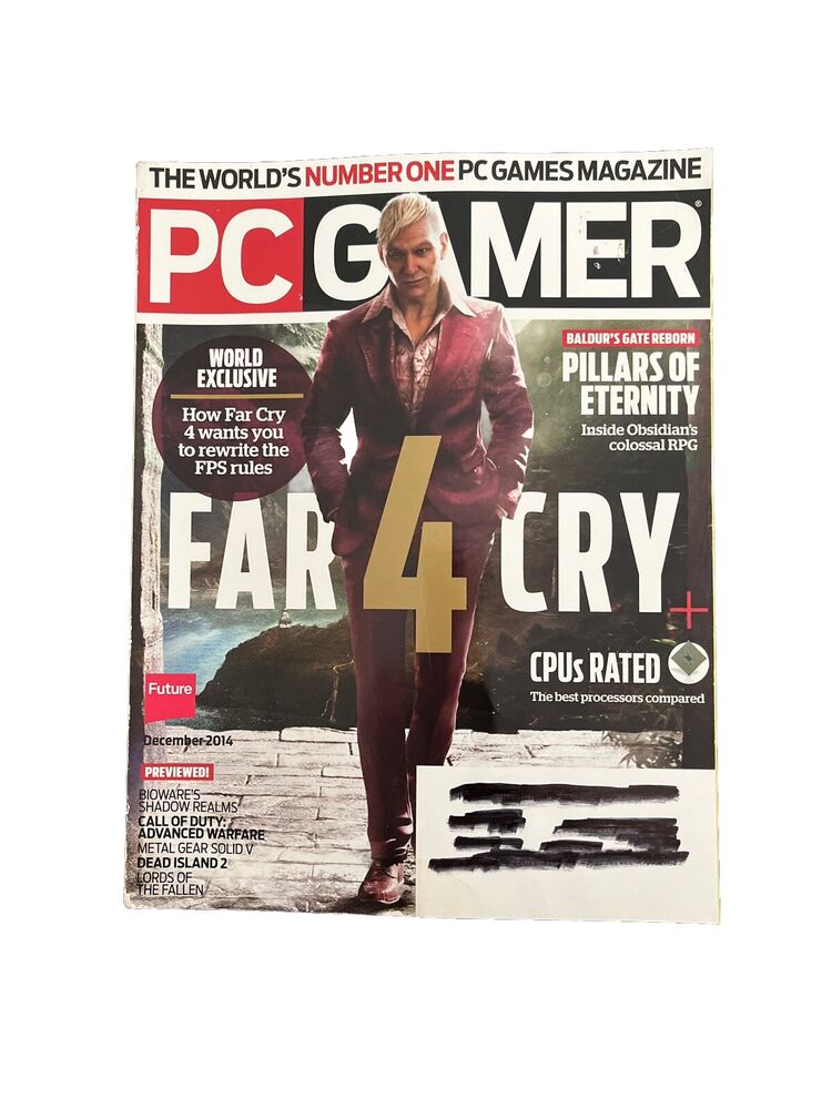 PC gamer Computer Video Game Magazine #259 December 2014 far cry 4