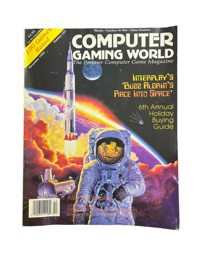 Computer Gaming World PC Game Magazine #101 Dec 1992 Race Into Space