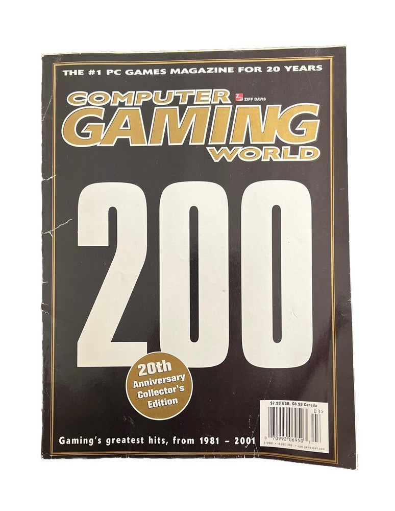 Computer Gaming World Strategy Mag #200 20th Anniversary Collector’s Edition