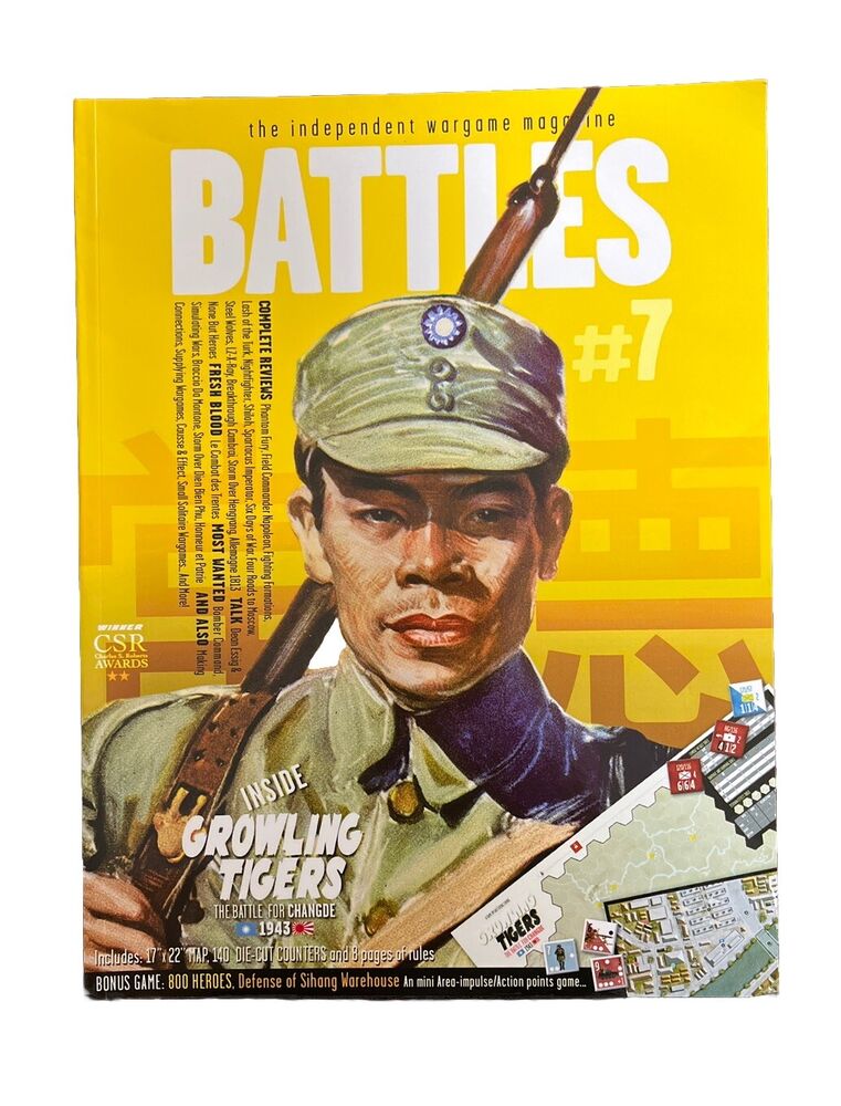 Battles Wargame Magazine #7 With Military History Board Game - Growling Tigers