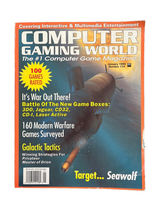Vintage Computer Gaming World PC Game Strategy Magazine #114 1994 Target…Seawolf