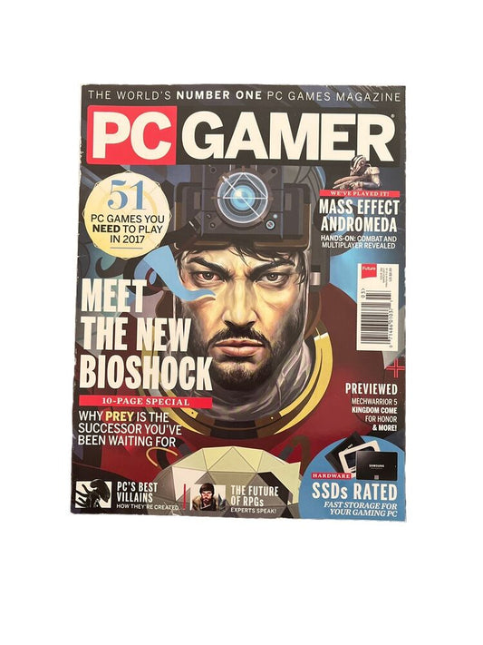 MARCH 2017 PC GAMER #289 Computer video game magazine - Meet The New Bioshock