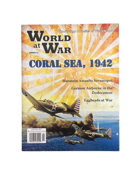 World At War Wargame Magazine #10 With History Board Game - Coral Sea, 1942