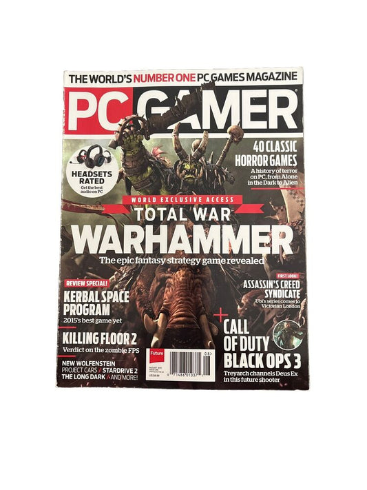 #268 AUGUST 2015 PC GAMER video game Computer Game magazine TOTAL WAR WARHAMMER