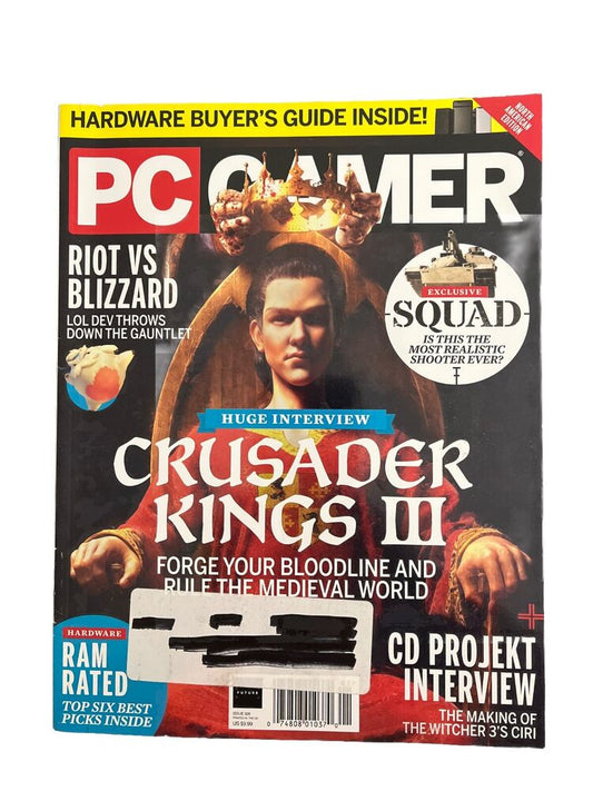 PC Gamer Video Game Computer Game Magazine Jan. 2020 #326 Crusader Kings III