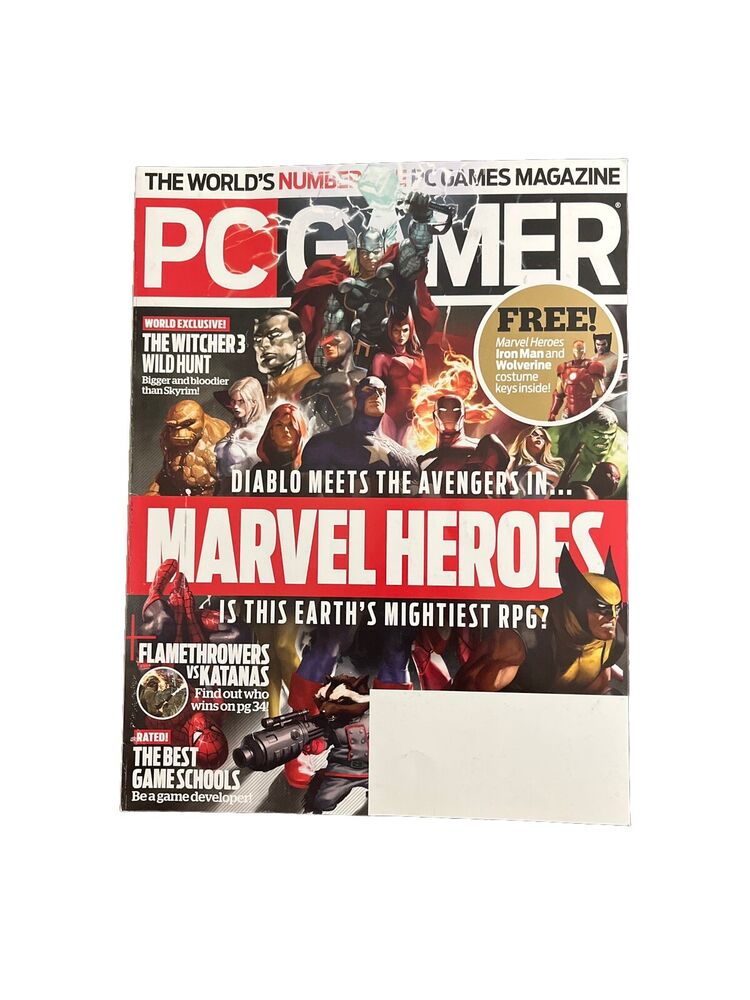 MAY 2013 PC GAMER #239 Vintage Computer video game magazine - MARVEL HEROES