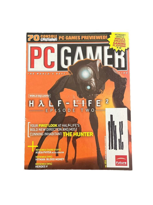 August 2006 PC Gamer #151 Antique Video Game Magazine - Half Life 2 Episode 2