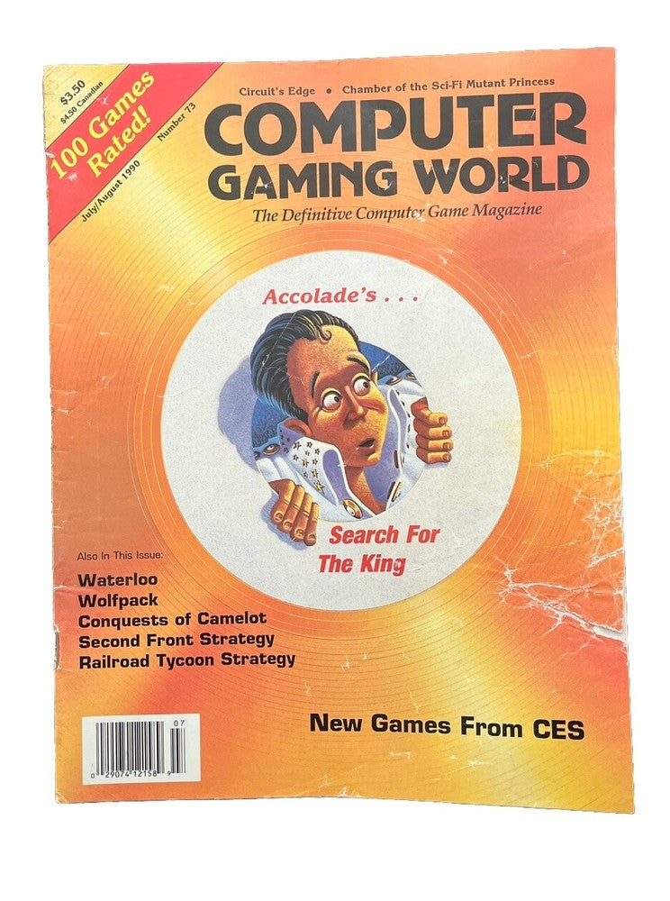 Computer Gaming World Strategy Magazine #73 1990 Accolade’s… Search For The King