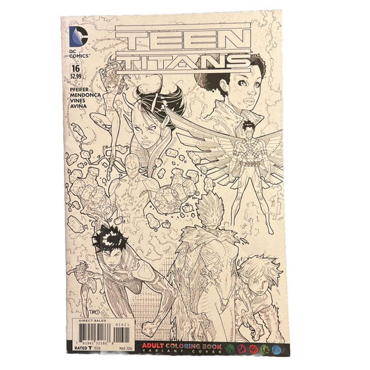 Teen Titans #16 2016 Adult Coloring Book Variant Cover DC Comic NM