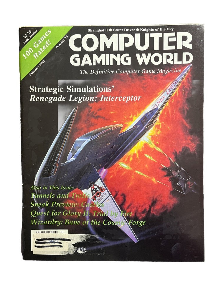 Computer Gaming World Magazine #79 Feb 1991 Renegade Legion: Interceptor