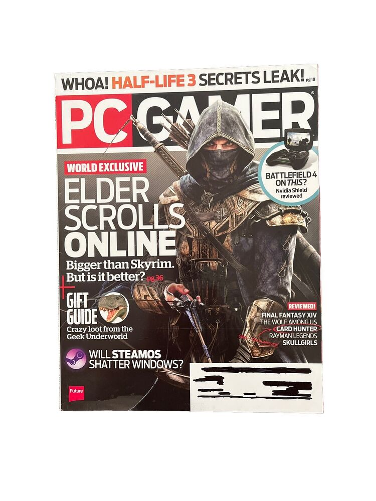 Holiday 2013 PC GAMER #247 Vintage Video Game Magazine Elder Scrolls Online