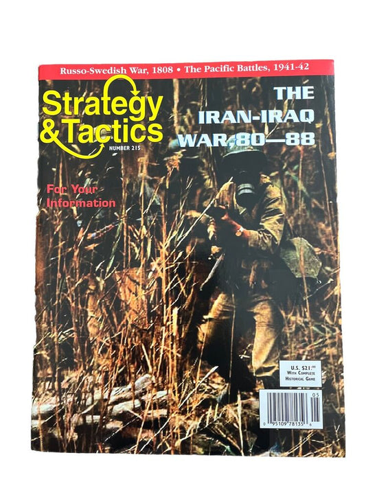 Strategy & Tactics Magazine #215 & Historical War Game - The Iran-Iraq War 80-88