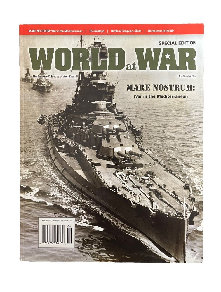 World at War Magazine #41 With Military History Board Game - Mare Nostrum