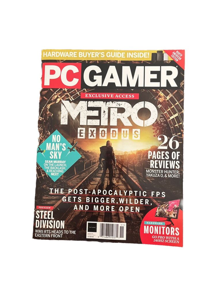 PC Gamer Video Magazine #310 November 2018 Metro Exodus -26 pages of reviews