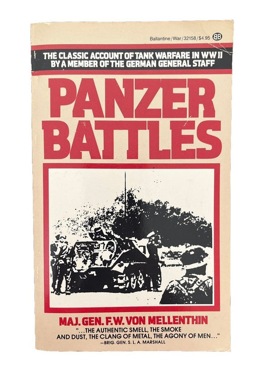 Panzer Battles Armor WWII by Major General F. W. Von Mellenthin ~ 1987 Paperback