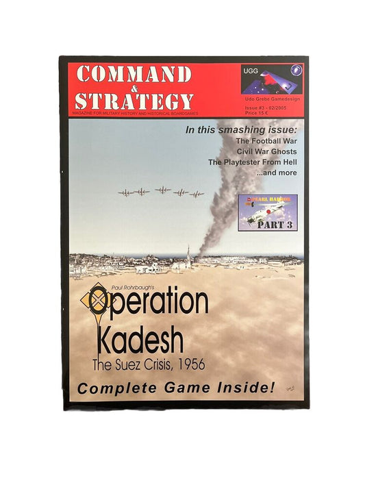 Command & Strategy Magazine With Historical War Game #3 Operation Kadesh 1956