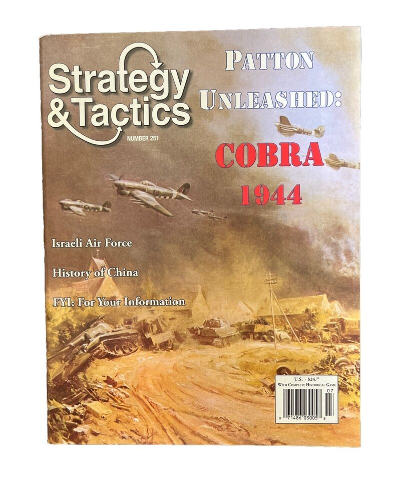 Strategy & Tactics mag #251 With History Board Game -Patton Unleashed Cobra 1944