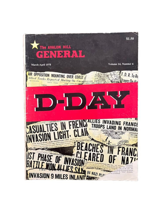 Avalon Hill General Collectable Vintage Game Magazine Volume 14 #6 - D-Day