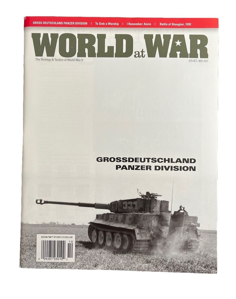 World At War Mag #20 And History Board Game - Grossdeutschland Panzer Division