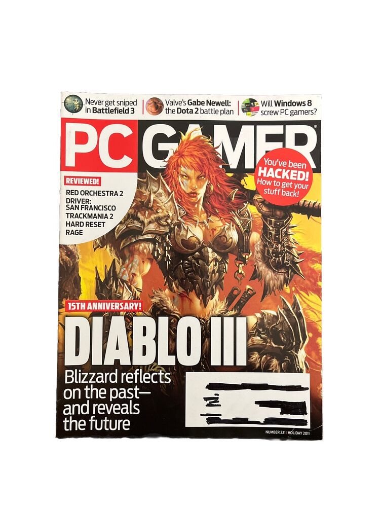 HOLIDAY 2011 PC GAMER #221 Vintage video game magazine Diablo III