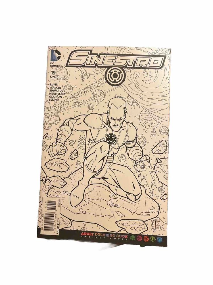 Sinestro #19 Adult Coloring Book Cover Variant DC Comics NM