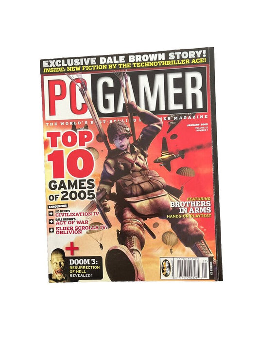 JANUARY 2005 #132 PC GAMER Antique video game magazine - TOP 10 GAMES Of 2005